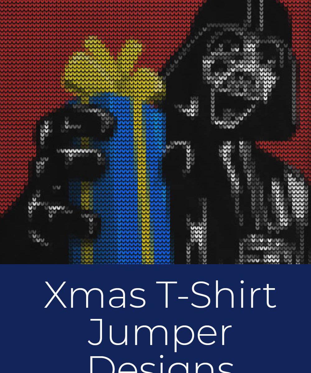 Vader crushing it on my portfolio sample for a Christmas T-Shirt jumper design by Design Advocate